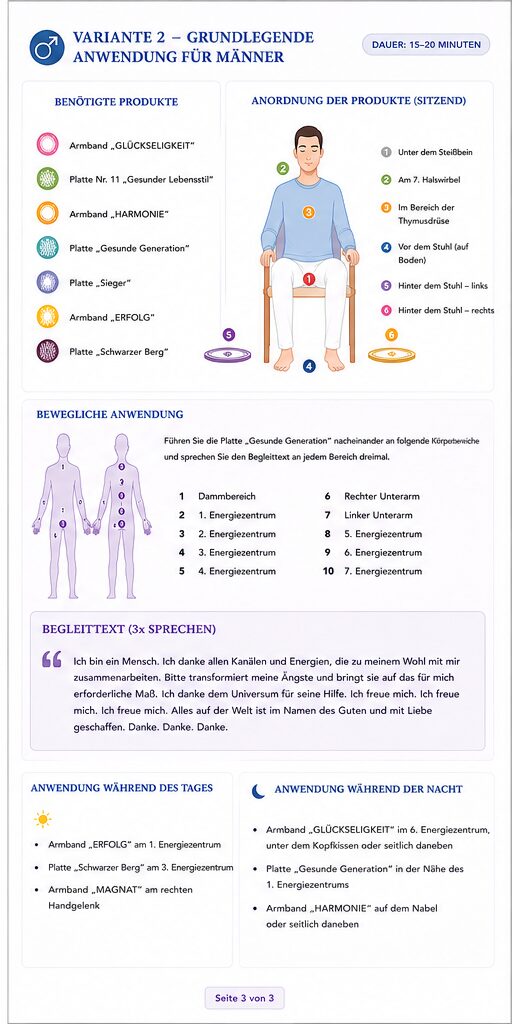 Grundlegende Pumpanwendung zur Linderung von Ängsten für Männer